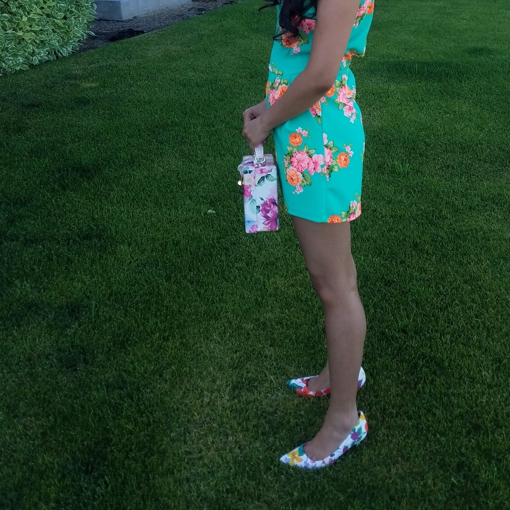 Vintage floral box hand bag - Picture 6 of 6